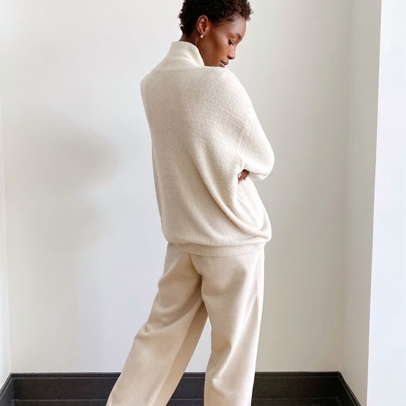 Aritzia Wilfred Free Stargazer Hh Knit Turtleneck Sweater Cream NWT - Picture 2 of 12